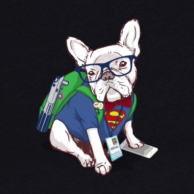 Geek Dog by flowwestprintandapparel